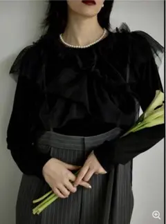 新品同様miu miu パールネックレスとスカーフセット ツイリータイプ