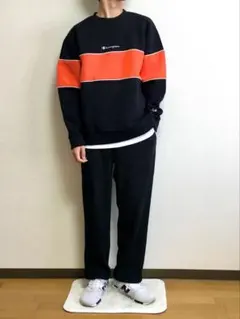 チャンピオン 別注WRAP-AIR カラーブロックエンブロイダリープルオーバー