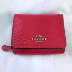 COACH ミニ財布三つ折 レッド