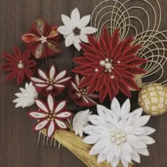 A-840 髪飾り つまみ細工 成人式 結婚式 卒業式 七五三 着物 和装