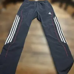 adidasアディダスジョガーナイロンジャージパンツネイビー白3本ラインMサイズ