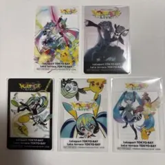 ポケモン　初音ミク　ららぽーと東京ベイ限定　クリアカード　全5種フルコンプ