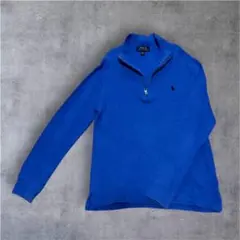 POLO RALPH LAUREN ポニーロゴ刺繍 ハーフジップ キッズ M