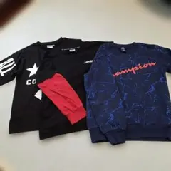 長袖カットソー&トレーナー140cm 3枚セット