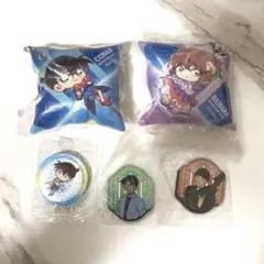 名探偵コナン くら寿司 クッションチャーム 缶バッジ　5セット