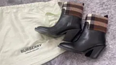 【新品未使用】Burberry バーバリー　レザーブーツのサムネイル