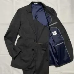 【美品】SUIT SELECT スリーピーススーツ Y5 S グレー シルク混 SUIT SELECT | スーツセレクト公式通販