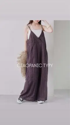 【CIAOPANIC TYPY】【india】カットワークレースキャミサロペット