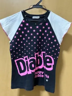 Diable 半袖Tシャツ 星柄 ブラック ホワイトのサムネイル
