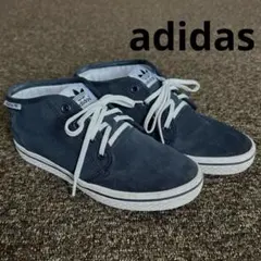 adidas アディダス　ミドルカットスニーカー　ネイビー　22.5cm