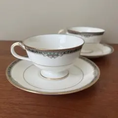 ノリタケ ホワイトティーカップ 2客セット