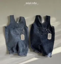 mini robe デニムサロペットロンパース