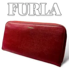 FURLA レザー ラウンドファスナー レディース 長財布 6193