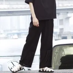 イージーストレートパンツ　ワイドパンツ　リラックスパンツ　部屋着 ルームウェア