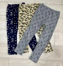 【100cm】3本セット、男女兼用、タイツ、長ズボン、入園準備に◎