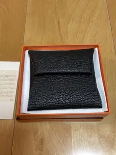 新品エルメスバスティア黒ノアール小銭入れ