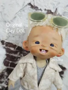 創作ドール 創作ヘッド 日焼け肌の男の子 樹脂粘土ベビー ooak