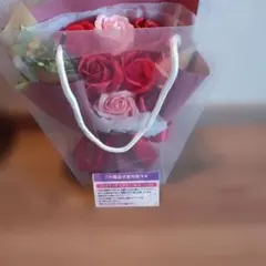 赤ピンク プリザーブドフラワー 花束セット