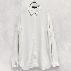 アンタイトル シャツ ブラウス M相当 白 シンプル 長袖 上品 きれいめのサムネイル