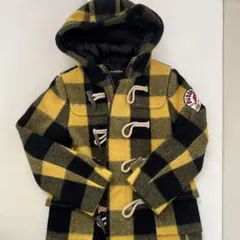 Chubby Gang イエロー/ブラックチェック コート 120cm