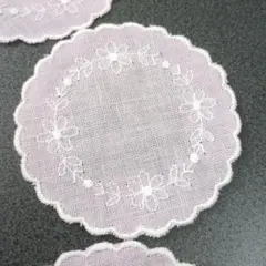 刺繍コースター5枚セット