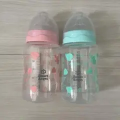 【未使用あり】Smart Angel　西松屋　哺乳瓶 2本セット　ミント・ピンク