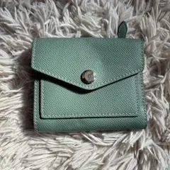 ミントグリーン 三つ折り財布