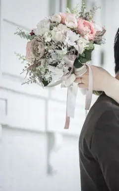 ウェディングブーケとコサージュセット