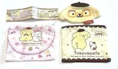 ポムポムプリン　ガチャガチャ　ポーチ3点セット