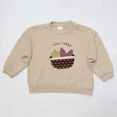 SIMPLE FREE トレーナー 95cm ベージュ
