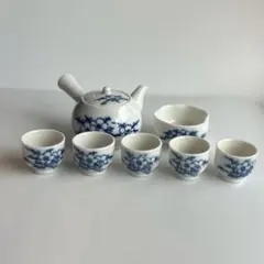 ミニチュア 煎茶器 染付け 梅の花