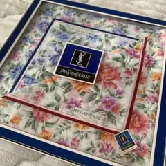 新品 Yves Saint Laurent イヴサンローラン ハンカチ２枚セット