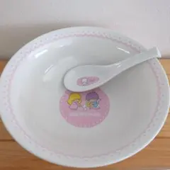 【一番くじ・レア】キキララ　ラーメンどんぶり＆レンゲセット　リトルツインスターズ