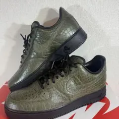 28cmナイキ エアフォース1 ロー '07 PRM モールスコード クロコのサムネイル