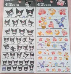 クロミ＆カービィ 4サイズステッカーセット