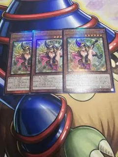 遊戯王　魔術師の弟子　ブラック・マジシャン・ガール　レリーフ　3枚