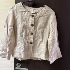 is in 麻100% ノーカラージャケット ベージュ 11号のサムネイル