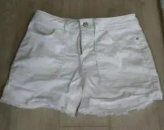 ホワイト フリンジヘム ショートパンツ　ZARA