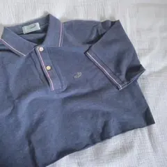 クロコダイル　古着ポロシャツ　リメイク　ショート丈　クロップド丈