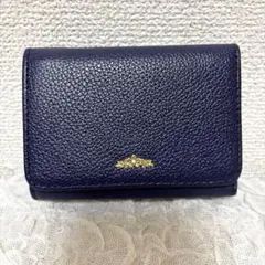アフタヌーンティー 三つ折財布 ネイビー