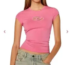 極美品☆正規品☆DIESEL 半袖ピンクロゴTシャツのサムネイル