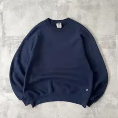 90s USA製　JERZEES　スウェット　無地　ネイビー　紺　メンズ　L