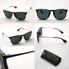 Ray-Ban スクエアサングラス ブラック/ブラウン