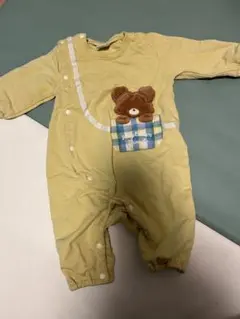 クマ柄　70cm　バースデイ　ロンパース