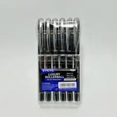 ローラーボールペン 6本セット 0.5mm 黒 水性ボールペン 速乾 ケース付のサムネイル
