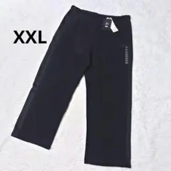 新品 ユニクロ NEEDLES XXL フリースワイドパンツ ブラック 標準丈