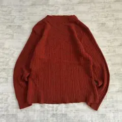 日本製 ヴィンテージ　ミックスカラー ニット セーター レトロ 赤系 古着