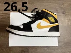 Air Jordan 1 Mid White/Pollen-Black 26.5