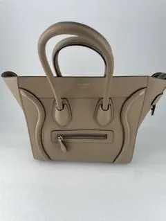 CÉLINE ラゲージマイクロショッパー　ベージュ　レザー　美品