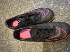 Nikeフットサルシューズ ブラック/ピンク 室内用 23cm